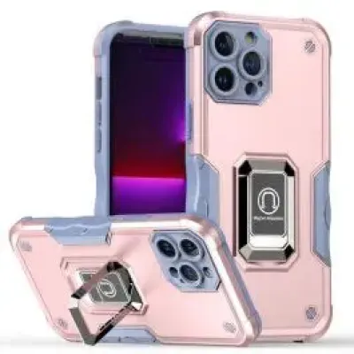 For iPhone 13 Pro Max Optimum Magnetic RingStand Case Cover - Rose Gold
