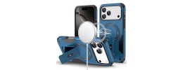 For iPhone 17 Pro Max Sturdy Bracket Kickstand Magnetic Hybrid - Blue