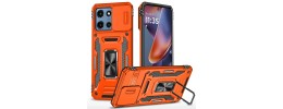 For Moto G 5G 2025/2026 / G PLAY 2026 CHIEF Oil Painted Magnetic Ring Stand Hybrid Case Cover - Cosmic Orange