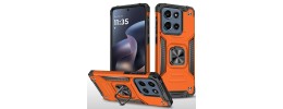 For Moto G 5G 2025/2026 / G PLAY 2026 Matte Finish Simplified Magnetic Ring With Stand Hybrid Case - Cosmic Orange
