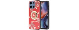 For Moto G 5G 2025/2026 - G Play 2026 - SPLENDID Diamond Glitter Ornaments Engraving Case Cover - Garden Butterflies Gold