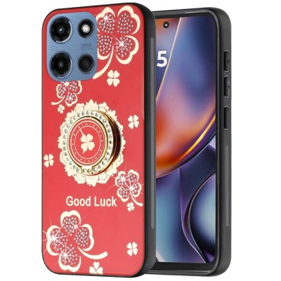 For Moto G 5G 2025/2026 - G Play 2026 - SPLENDID Diamond Glitter Ornaments Engraving Case Cover - Garden Butterflies Gold