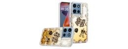 For Moto G 5G 2025/2026 - G Play 2026 - Pearls Epoxy Glitter Ornaments Design Chrome Edged Case - 8