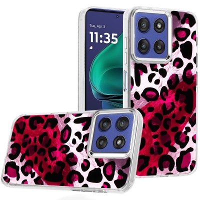 For Moto G 5G 2025/2026 - G Play 2026 - Resin Epoxy Design Diamond Metal Edged Hybrid Case - C