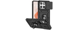 For Moto G 5G 2025/2026 - G Play 2026 - Spectacular Full Bling Stones Glitter HQ Hybrid Floral Series - Black