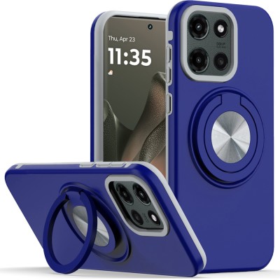 For Moto G Power 2026/2025 CD Texture Design Magnetic Car Mount Friendly HQ Hybrid - Blue