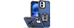 For Moto G Power 2026/2025 [Magnetic Circle] Smooth Safe Matte Feel Hybrid Case - Navy Blue