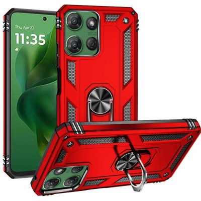 For Moto G Power 2026/2025 Tough Hybrid With Ring Stand Case - Red