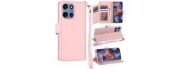 For Moto G Power 2026/2025 Wallet ID Card Holder Case Cover - Rose Gold