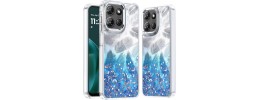 For Moto G Stylus 5G 2025 Epoxy Glitter Shimmer [Magnetic Circle] Hybrid Case - Dark Blue