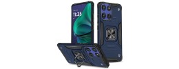 For Moto G Stylus 5G 2026/2025 CD Texture Design Magnetic Car Mount Friendly HQ Hybrid - Blue