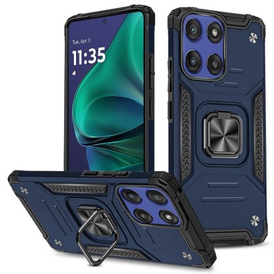 For Moto G Stylus 5G 2026/2025 CD Texture Design Magnetic Car Mount Friendly HQ Hybrid - Blue