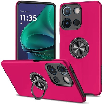 For Moto G Stylus 5G 2026/2025 CHIEF Oil Painted Magnetic Ring Stand Hybrid Case Cover - Pink
