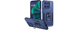 For Moto G Stylus 5G 2026/2025 Magnetic Matching Ring Stand Full Rotation Matte Hybrid - Blue