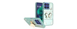 For Moto G Stylus 5G 2026/2025 Pearls Epoxy Glitter Ornaments Design Chrome Edged Case - 10