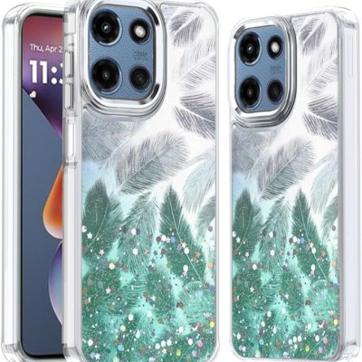 For Moto G Stylus 5G 2025 Epoxy Glitter Shimmer [Magnetic Circle] Hybrid Case - Light Green