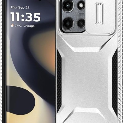 For Motorola Edge 2025 Ultimate U Design Hybrid with Camera Window Covering - Silver