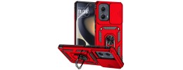 For Motorola Edge 2024 Well Protective Magentic Ring Stand  Camera Protective - Red