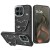 For Motorola Edge 2025 Butterfly Moveable Grip Stand With Small  Diamonds Meta Buttons HQ Hybrid - Black