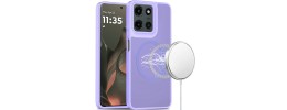 For Motorola Edge 2025 [Magnetic Circle] Smooth Safe Matte Feel Hybrid Case - Light Purple