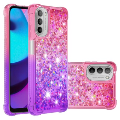 For Motorola G POWER 5G (2023) Sparkle Glitter Hybrid Case Cover - Dark Blue