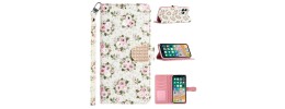 For Motorola G POWER 5G (2023) Diamond Bling Design Wallet With Lanyard Cover Case - Vintage Flower