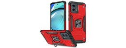 For Motorola Moto G Power 5g 2024 Robust Magnetic Kickstand Hybrid Case Cover - Red