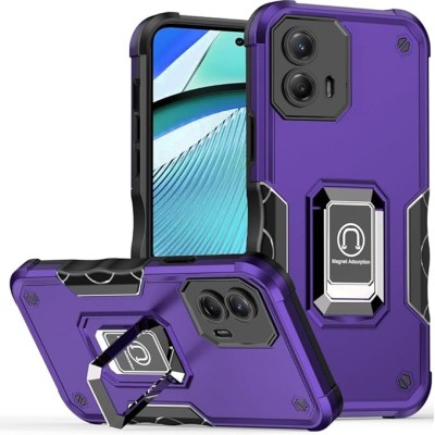 For Motorola Moto G Power 5g 2024 OPTIMUM Magnetic Ring Stand Hybrid Case Cover - Dark Purple