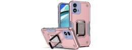 For Motorola Moto G Play 2024 OPTIMUM Magnetic Ring Stand Hybrid Case Cover - Rose Gold