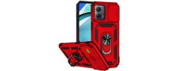 For Motorola Moto G Play 2024 Well Protective Magentic Ring Stand Camera Protective Cover Case - Red