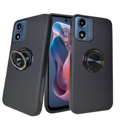 For Motorola Moto G Power 5G 2025 Sturdy Bracket Kickstand Magnetic Hybrid - Black