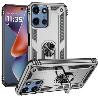 For Motorola Moto G Power 5G 2025 Sturdy Bracket Kickstand Magnetic Hybrid - Grey