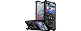 For Motorola Razr 2025 2024 Machine Design Hybrid with Kickstand - Black