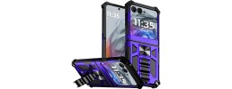 For Motorola Razr 2025 2024 Machine Design Hybrid with Kickstand - Dark Blue