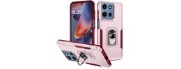 For Motorola Moto G 5G 2025 Tough Hybrid With Ring Stand Case - Teal/Pink