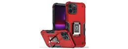 For Apple iPhone 11 Pro MAX (XI6.5) OPTIMUM Magnetic Ring Stand Hybrid Case Cover - Red