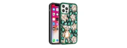 For Apple iPhone 11 (XI6.1) Full Diamond with Ornaments Case Cover - Green Panda Floral