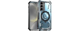 For Samsung Galaxy s24 Plus METKASE Magnetic Ring Stand Premium Ultra Rugged ShockProof Hybrid in Slide-Out Package - Light Blue