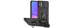 For Samsung A06 Holster Magnetic Ringstand Clip Cover Case - Black
