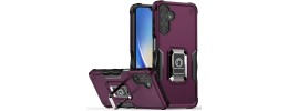 For Samsung A15 5G OPTIMUM Magnetic Ring Stand Hybrid Case Cover - Dark Purple