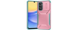 For Samsung A15 5G Ultimate U Design Hybrid with Camera Window Covering - Pink+Teal