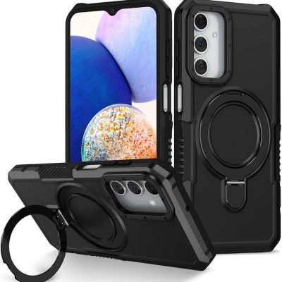 For Samsung A16 5G Beautiful Diamond Metallic Design Metal  Chrome Edged Hybrid - Black