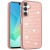 For Samsung A16 5G Beautiful Diamond Metallic Design Metal  Chrome Edged Hybrid - Rose Gold