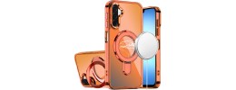 For Samsung A16 5G Diamond [Magnetic Circle] with CD Pattern Hybrid - Cosmic Orange