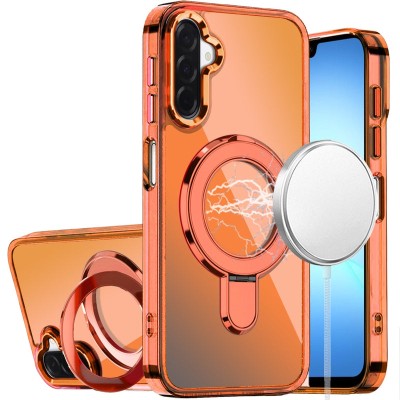 For Samsung A16 5G Diamond [Magnetic Circle] with CD Pattern Hybrid - Cosmic Orange