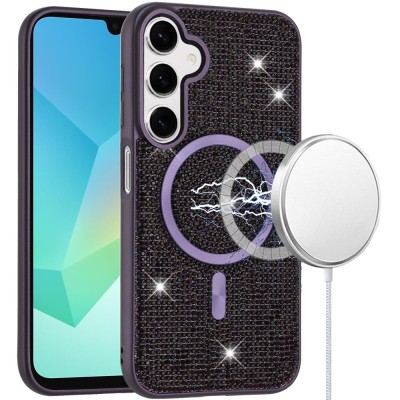 For Samsung A16 5G Diamond [Magnetic Circle] with CD Pattern Hybrid - Purple