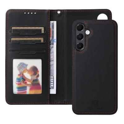 For Samsung A16 5G Wallet ID Card Holder Case Cover - Black