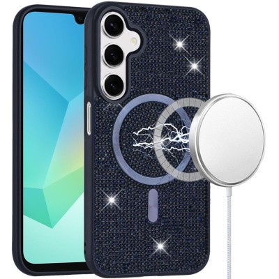 For Samsung A16 5G Diamond [Magnetic Circle] with CD Pattern Hybrid - Blue