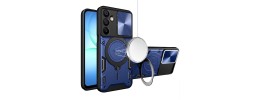 For Samsung A17 5G CD Texture Design Magnetic Car Mount Friendly HQ Hybrid - Blue