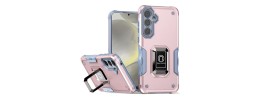 For Samsung A17 5G CHIEF Oil Painted Magnetic Ring Stand Hybrid Case Cover - Rose Gold